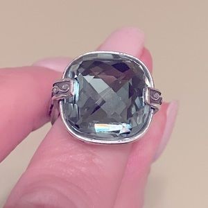 Brighton Silver Ring with Blue Stone